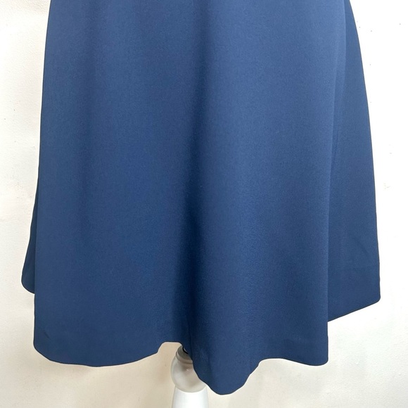 Alice  + Olivia Dress Kipp Navy Strappy Ruffle A-line Skater Preppy Party Mini - Picture 7 of 13